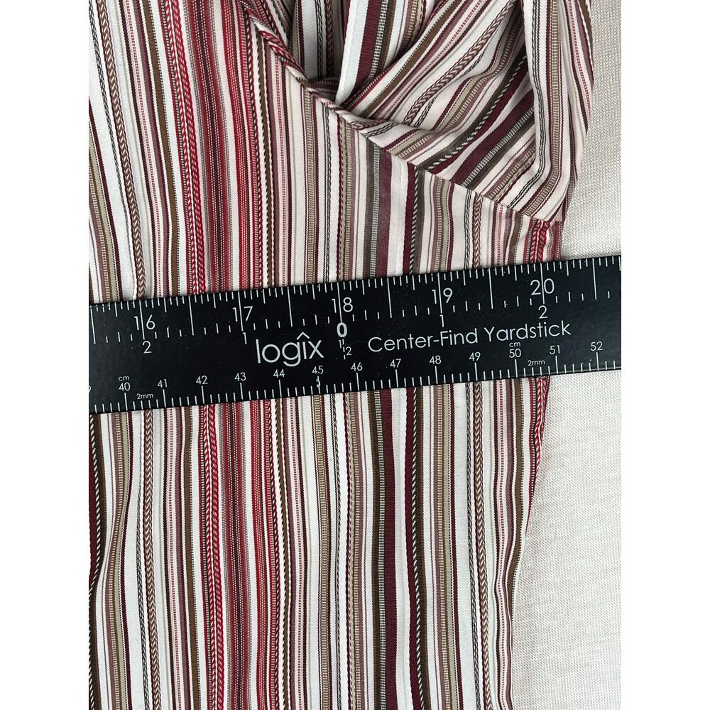 Faconnable women's striped button up shirt in pinks/tan, size M, EUC - Picture 8 of 10